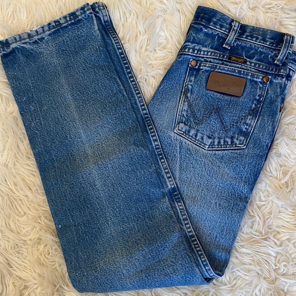 Vintage Wrangler Men's Blue Jeans